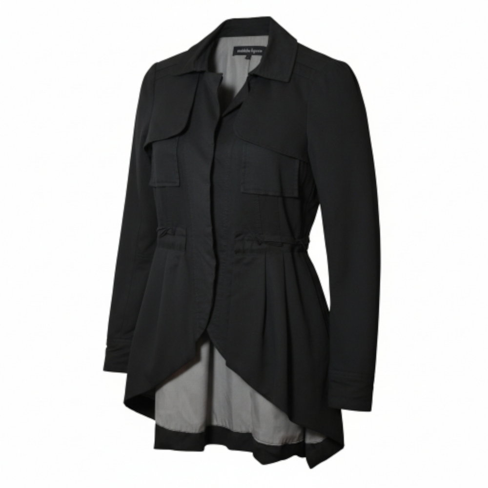 Nanette Lepore Classy Formal Jacket W/ Hidden Pockets Cinched Tie Waist Size 2